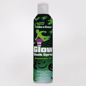 Glow-in-the-dark chalk spray by HolidaySpray