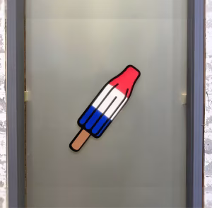 Bomb Pop Day Holiday Spray chalk spray design