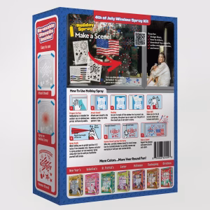 Back of HolidaySpray 4th of July chalk spray kit