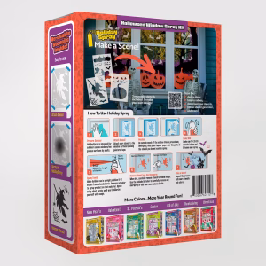 Back of HolidaySpray Halloween chalk spray kit