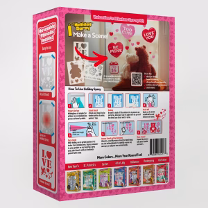 Back of HolidaySpray Valentine's chalk spray kit