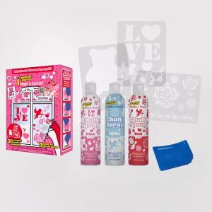 Holiday Spray Valentine's kit box, cans, stencils, and detailer