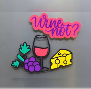 National Wine and Cheese Day chalk spray design with HolidaySpray